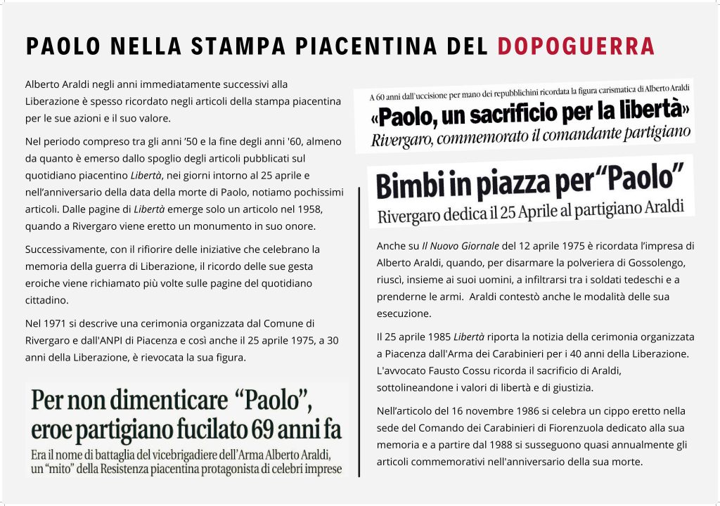 Paolo nella stampa piacentina del Dopoguerra